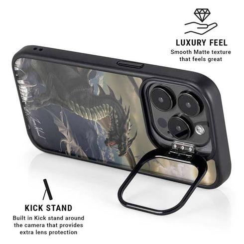 Rogue Dragon by Tom Wood iPhone 15 Pro Kickstand Case